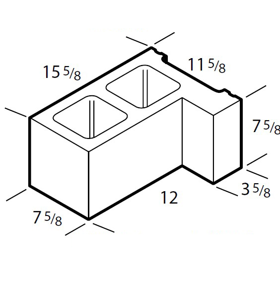 CONC BLO CORNER 12"